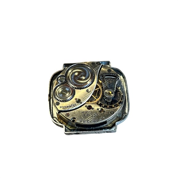 Vintage Elgin 15 Jewels Watch Movement Dial 30923385 USA For Parts Restoration main image 3